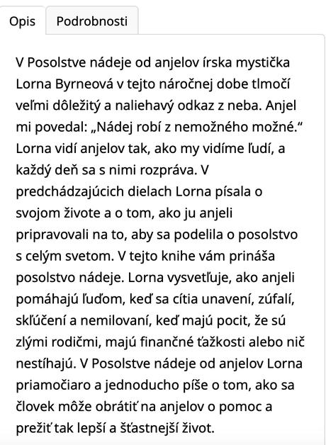 Lorna byrneová posolstvo nádeje od anjelov, 