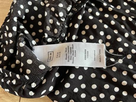 Bodkovaná blúzka s trojštvrťovým rukávom, orsay,36