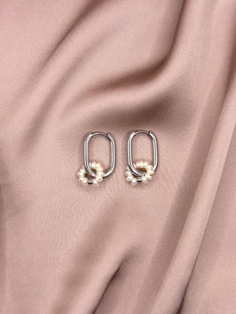 Náušnice z riečnych perál,