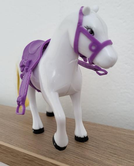 Kôň s fialovým postrojom,