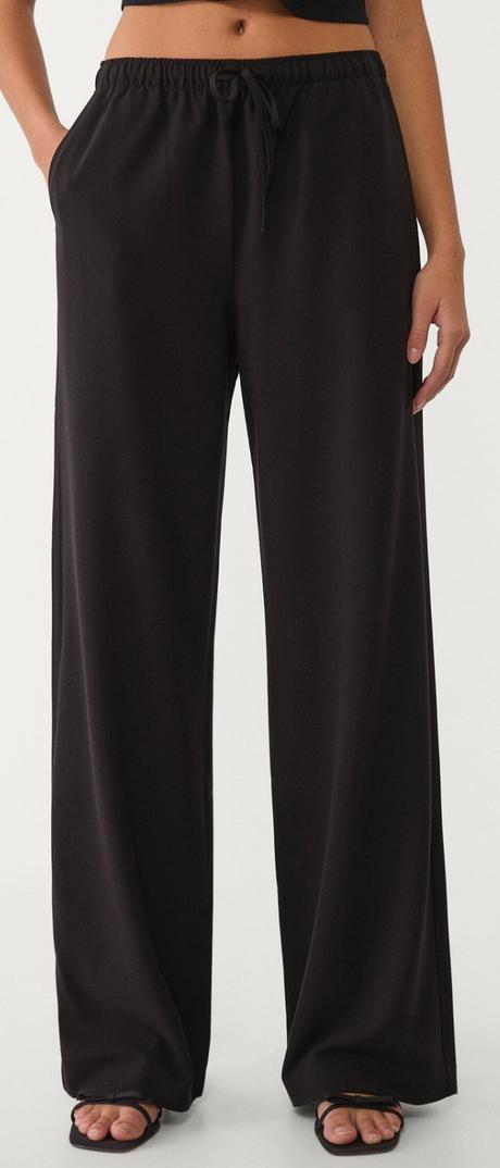 Dámske široké nohavice, s