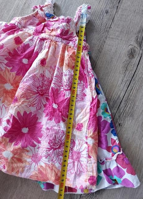 2 x kvetinové šaty, mothercare,74