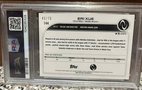 Športová karta - eri xue(volleybal), 