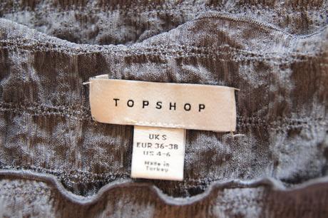 Šedý top, topshop, s/m, topshop,s