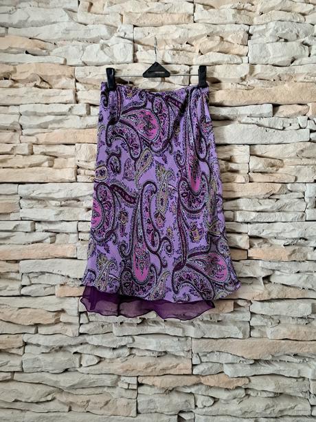 Fialová letná sukňa, s