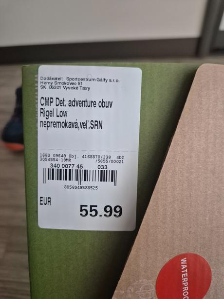 Trekové nepremokavé topánky, 33
