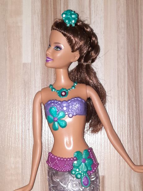 Barbie bruneta morská víla panna mermaidia, 