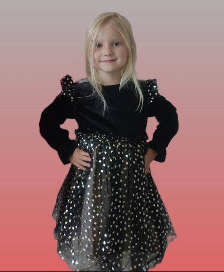 Sviatočné čierne šaty, 104 / 128