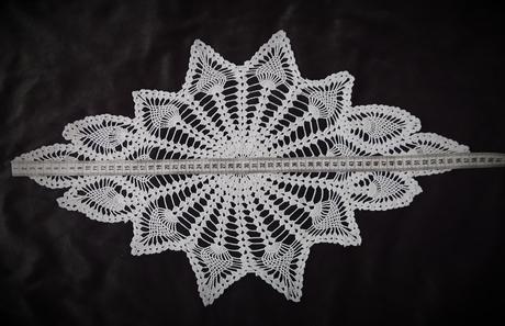 Biely háčkovaný obrus/háčkovaná dečka 2,