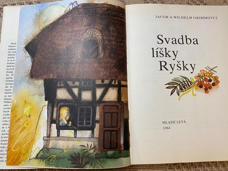 Krásna stará retro kniha svadba líšky ryšky 1984,