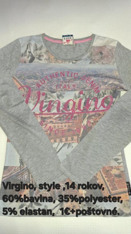 Dievčenské tričká s dlhým rukávom, rôzne., 164