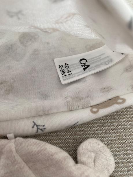 Čiapky a rukavičky pre babatko, c&a,62