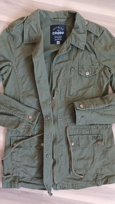 Khaki prechodná bunda, xs