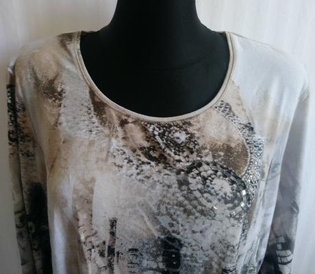 Dámsky elastický top s farebným vzorom, bonita, xxl