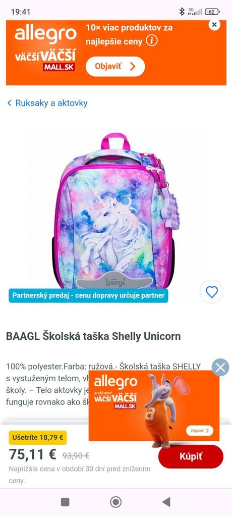 Skolske tasky pre dievca, 