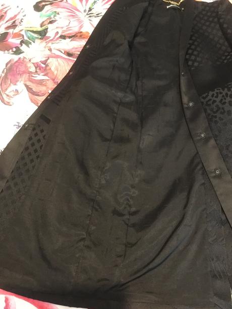 Just cavalli čierny kabat it42+ parfem zadarmo, m