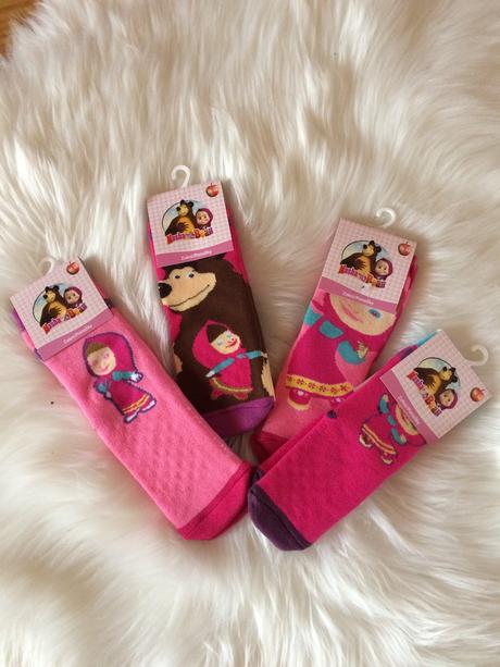 Dievčenské protišmykové ponožky masha & bear., setino,31 / 32 / 33 / 34