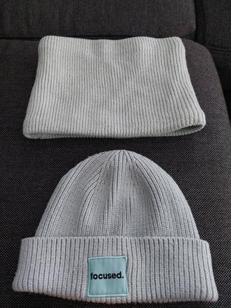 Rebrovaný set zimná čiapka + nakrčník 134, dopodopo,134