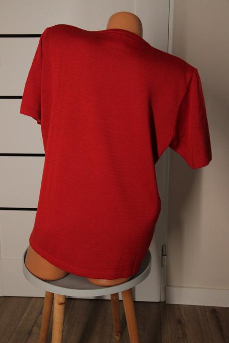 Červený pletený top, xl, xl