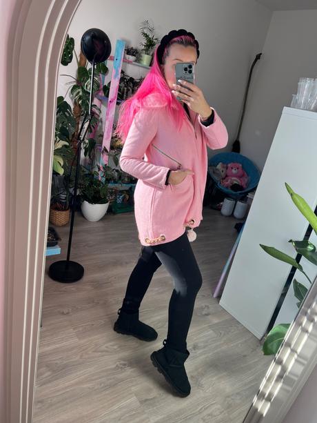 Ružový kabatik, xs