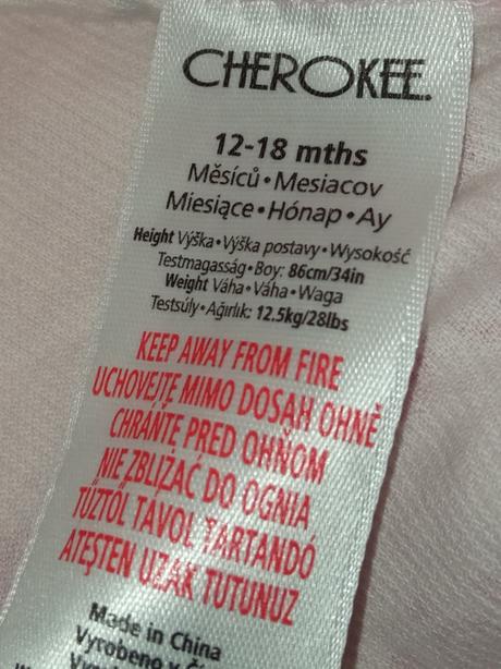 Ružové vzorované menčestrové šaty (12-18mes.), cherokee,86