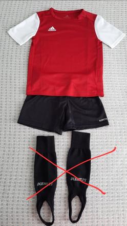 Futbalový dres 140 + kraťasy 134 + štucne 134, adidas,134