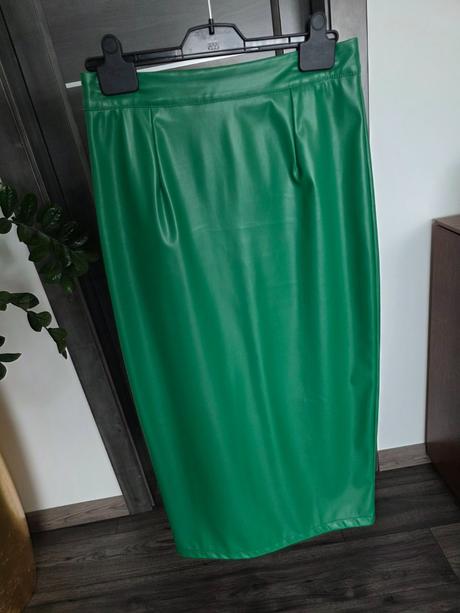 Koženková maxi sukňa, s