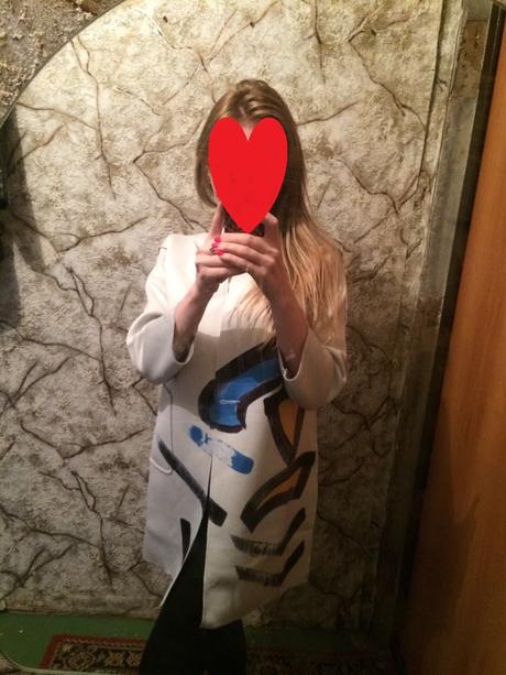 Graffiti vintage prechodny kabat v.m/l, l / m