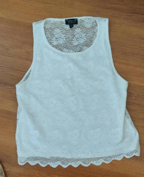 Čipkovaný crop top, topshop,xs