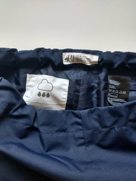 Nepremokavé nohavice, h&m,140