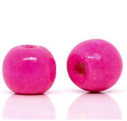 Drevené korálka fuchsia 10x9 mm, 