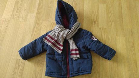 Zimná bunda so šálom veľ. 80, baby club,80