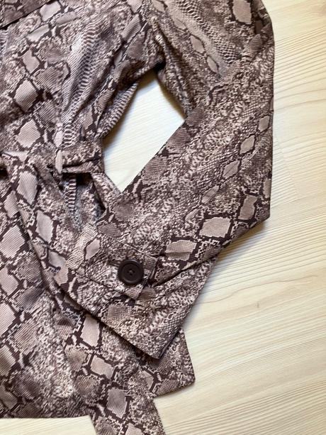 Dámske sako skrátený kabát s potlačou hadej kože, george,m