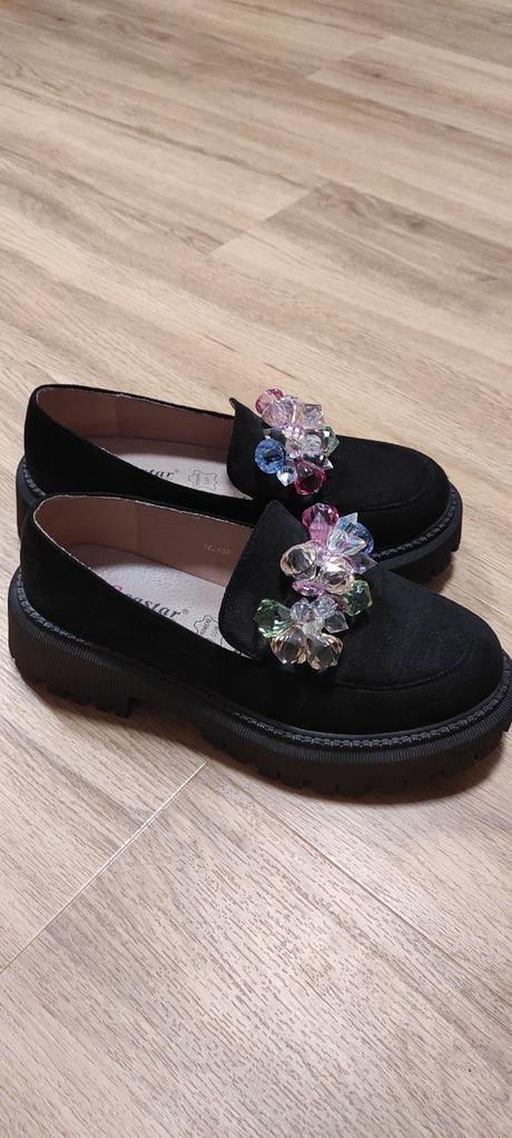 Čierne topánky s kamienkami, 38