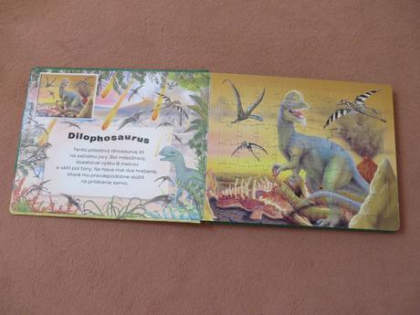 Knižka puzzle s dinosaurami - dinosaury,