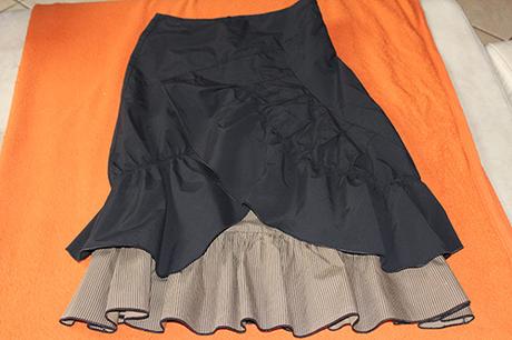 Čierna sukňa s volánmi, promod,m