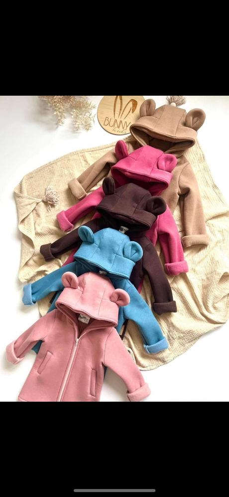 Zateplené mikiny s uškami, active,80 - 134