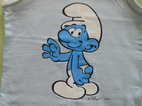 Letný trojkompletík so šmolkom h&m 80/86, h&m,80