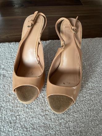 Sandále na opatku, h&m,39