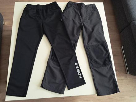 2ks sportove nohavice 7-8r, h&m,128