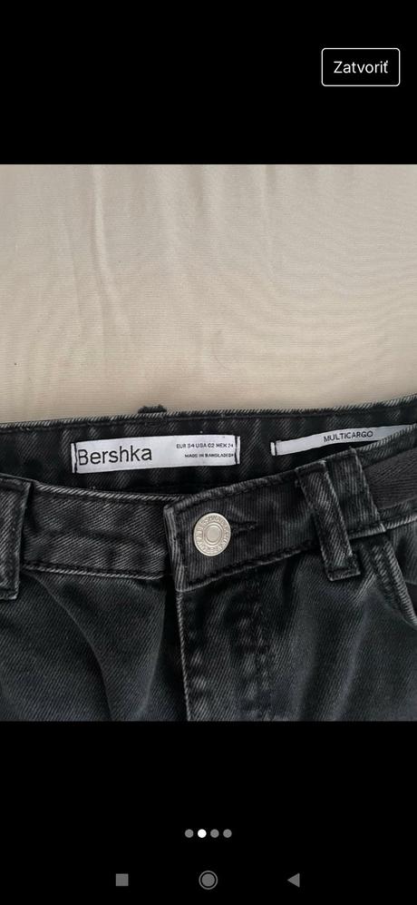 Bershka cargo rifle, bershka,xs