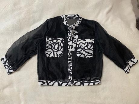 2v1 šaty s bolerkom black&white kombinácia, l / m