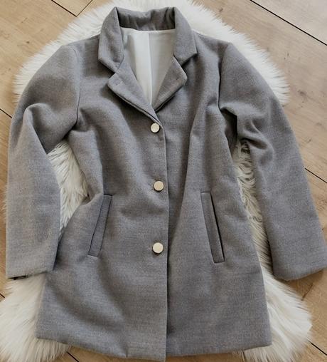 Damsky sivy kabat made in italy, m