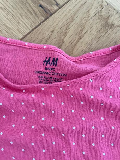 Bodkovane saty, h&m,122