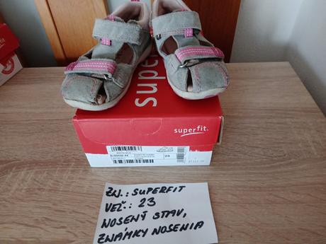 Dievčenské sandále zn.superfit veľ.23, superfit,23