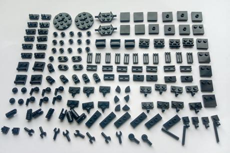 Lego, originálne sady dielov, čierne, 