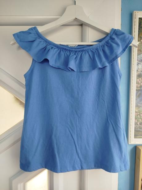 Modrý top 140/146, bonprix,140