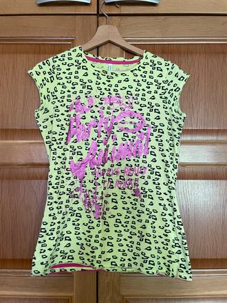 Dámske tigrované tričko 38, denim,m