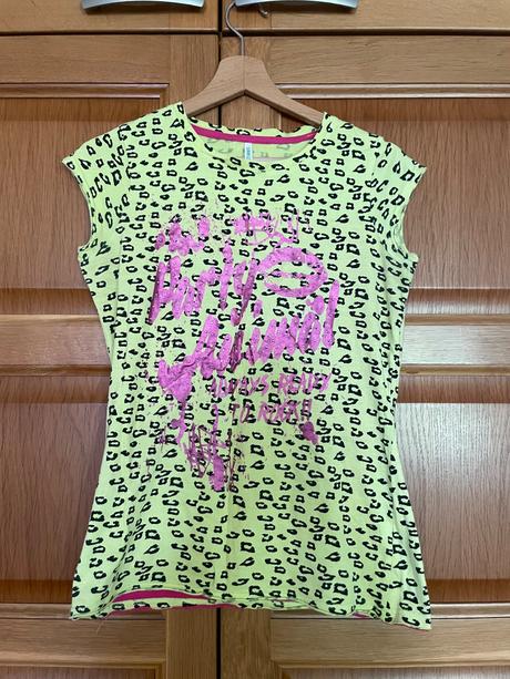 Dámske tigrované tričko 38, denim,m