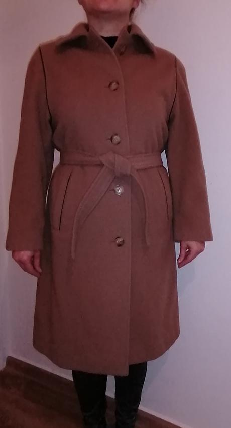 Flaušový svetlý kabát, m